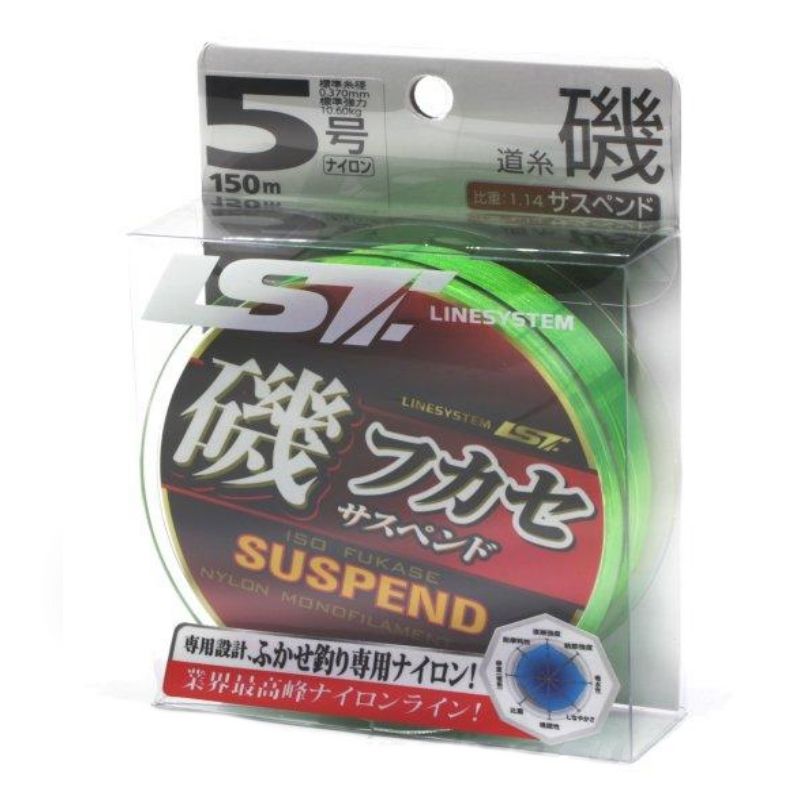 

Леска Linesystem Iso Fukase Suspend NL Clear Green 150m #5,0 (0,37mm), Зеленый, Iso Fukase Suspend Nl