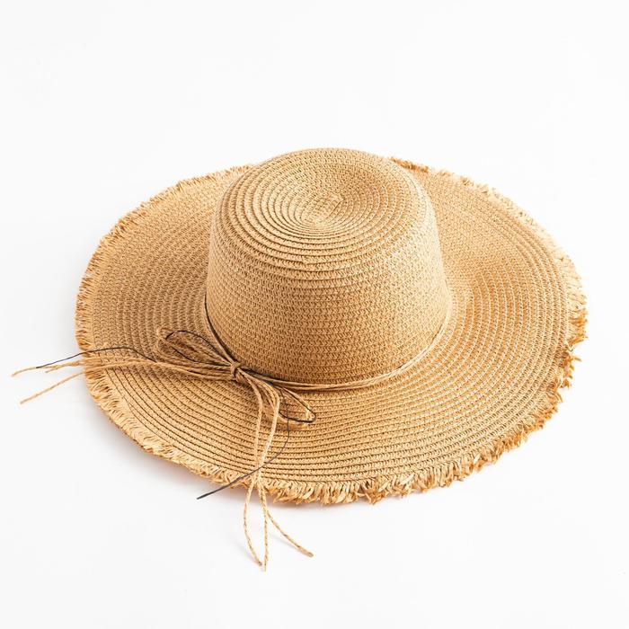 Шляпа женская MINAKU Beachwear бежевая, р.56
