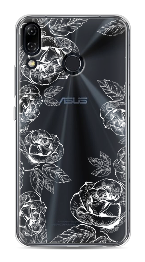 

Чехол на Asus Zenfone 5 ZE620KL "Розы графика", Черный;серый, 43450-1