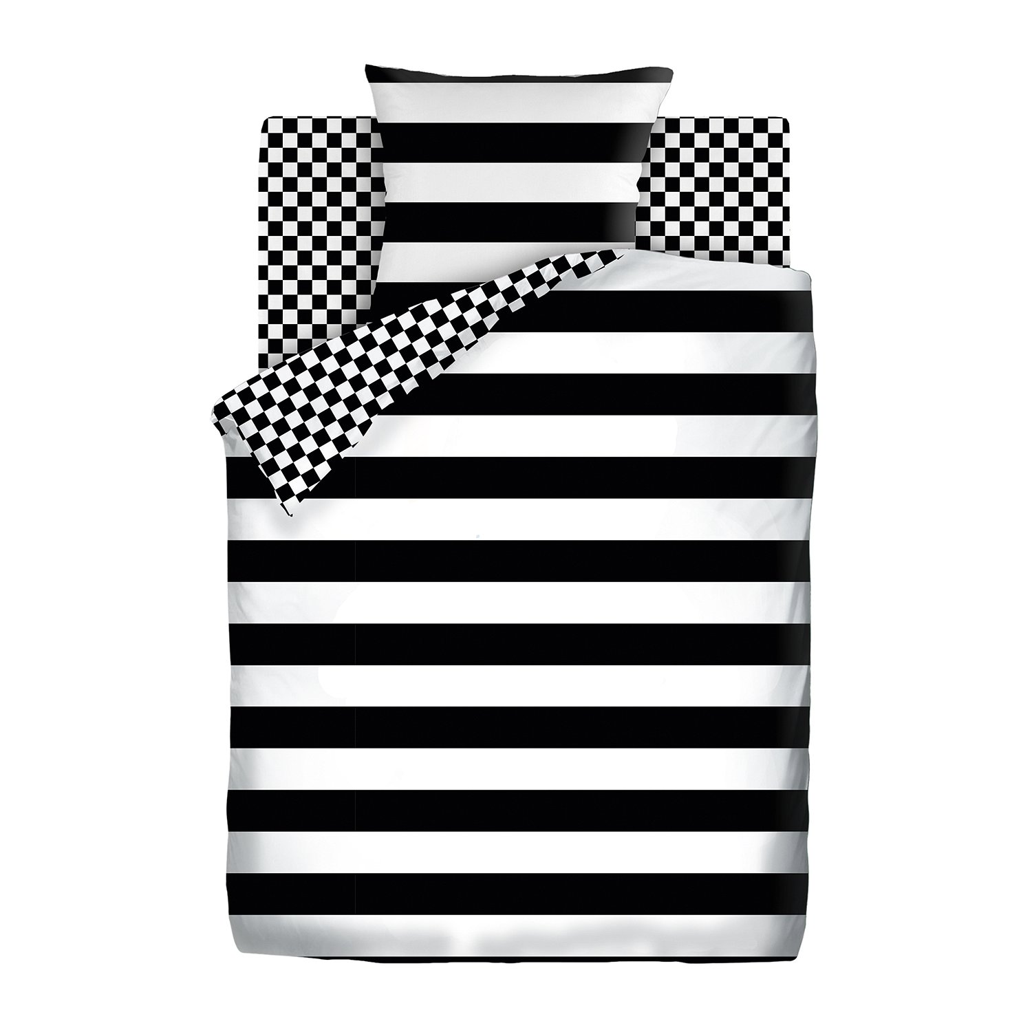 фото Комплект постельного белья crazy getup "stripes", с наволочкой 70х70см, 1,5-спальный отк