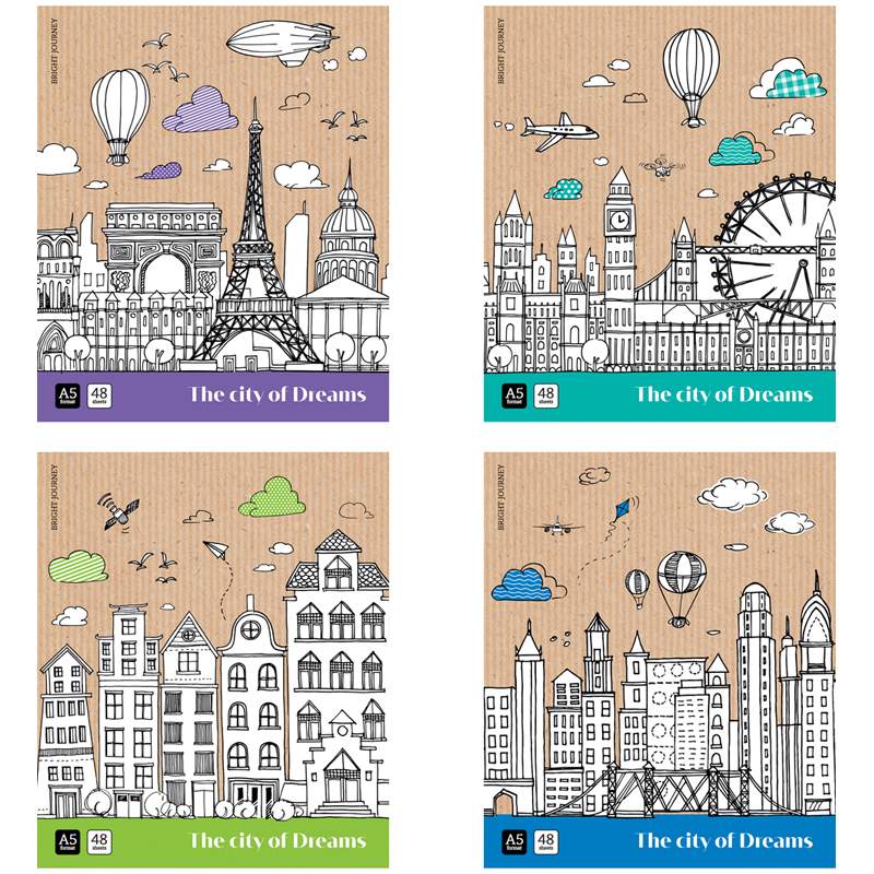 

Тетрадь ArtSpace, Путешествия City of dreams, 294715, 48л., А5, клетка, 10 шт.