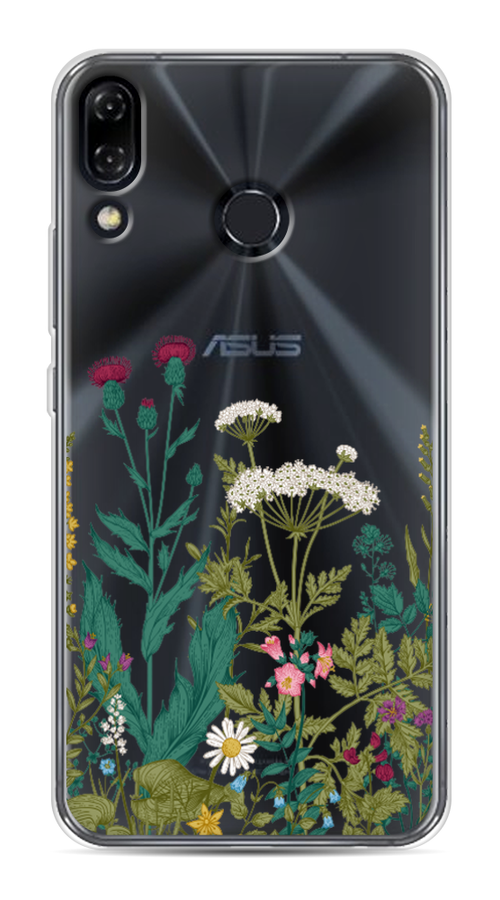 

Чехол на Asus Zenfone 5 "Дикие полевые цветы", Зеленый;розовый;белый, 43450-2