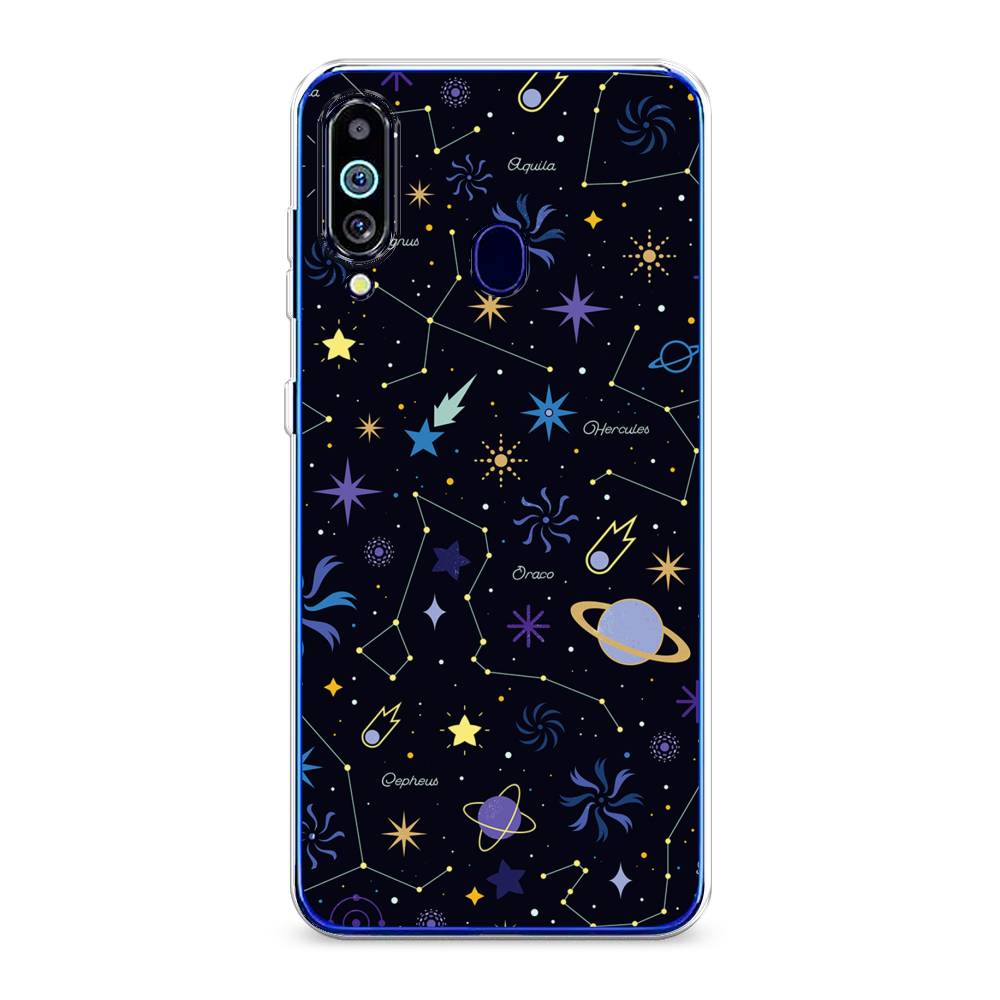 

Чехол на Samsung Galaxy M40 "Цветной космос", Желтый, 28750-2