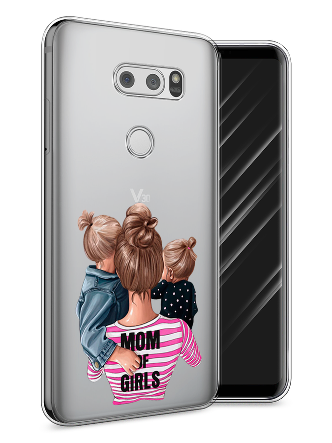 

Чехол Awog на LG V30 "Mom of Girls", Синий;розовый;черный, 83050-6