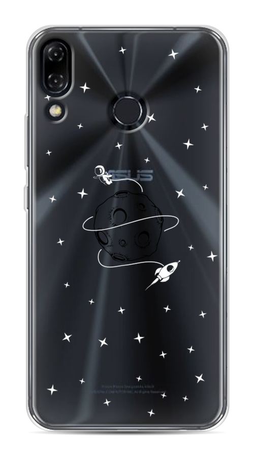 

Чехол на Asus Zenfone 5 "Полет вокруг луны", Белый;серый;черный, 43450-2