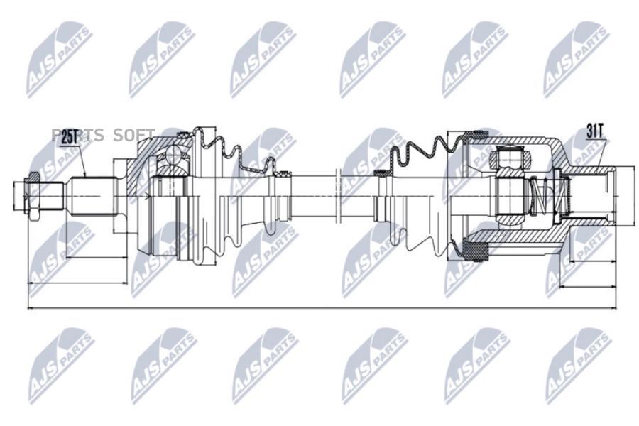 

Вал полуоси (привод в сборе) dacia duster 10- /, правый/