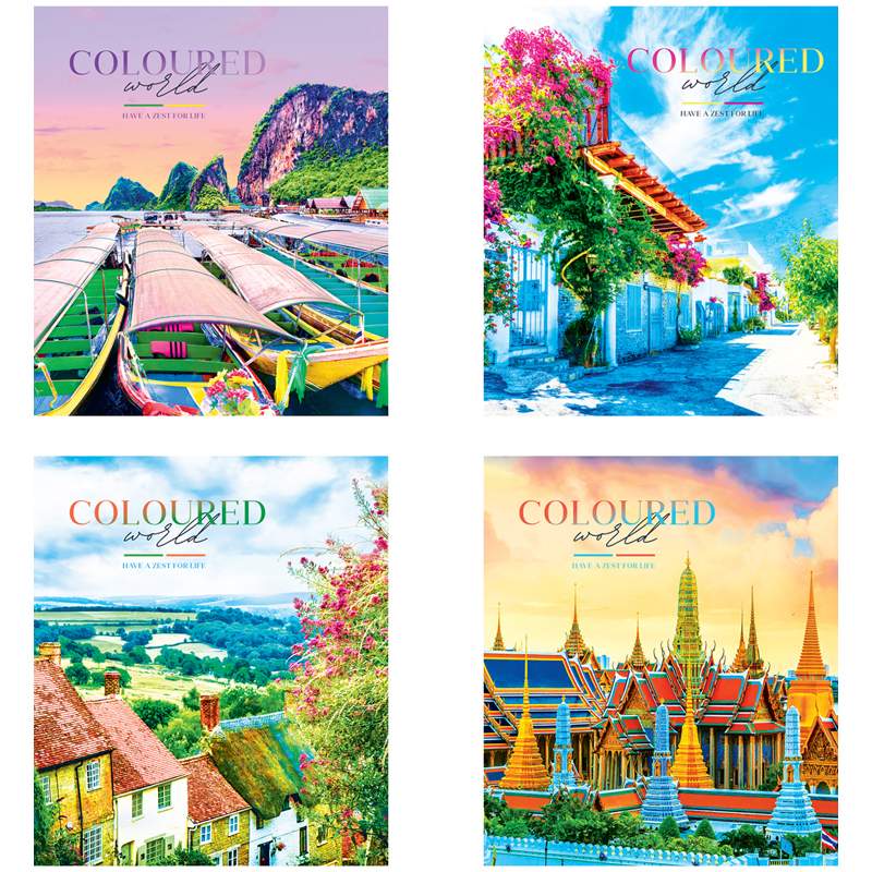 

Тетрадь 60л., А5, клетка ArtSpace "Путешествия. Coloured world" (арт. 294667) - 10 шт.