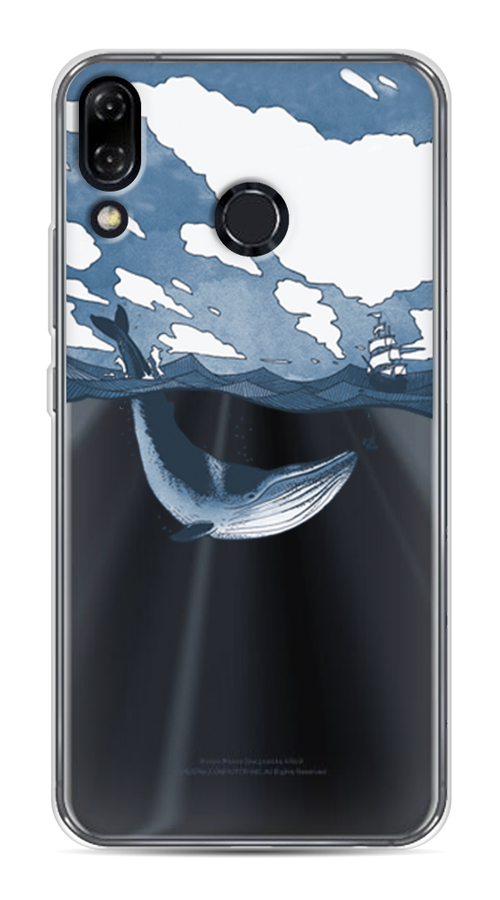 

Чехол на Asus Zenfone 5 ZE620KL "Большой кит", Синий, 43450-1