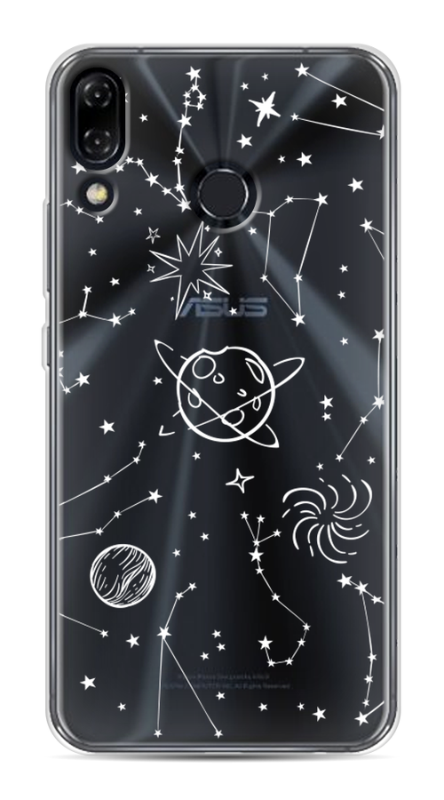 

Чехол на Asus Zenfone 5 ZE620KL "Планеты в космосе", Белый, 43450-1