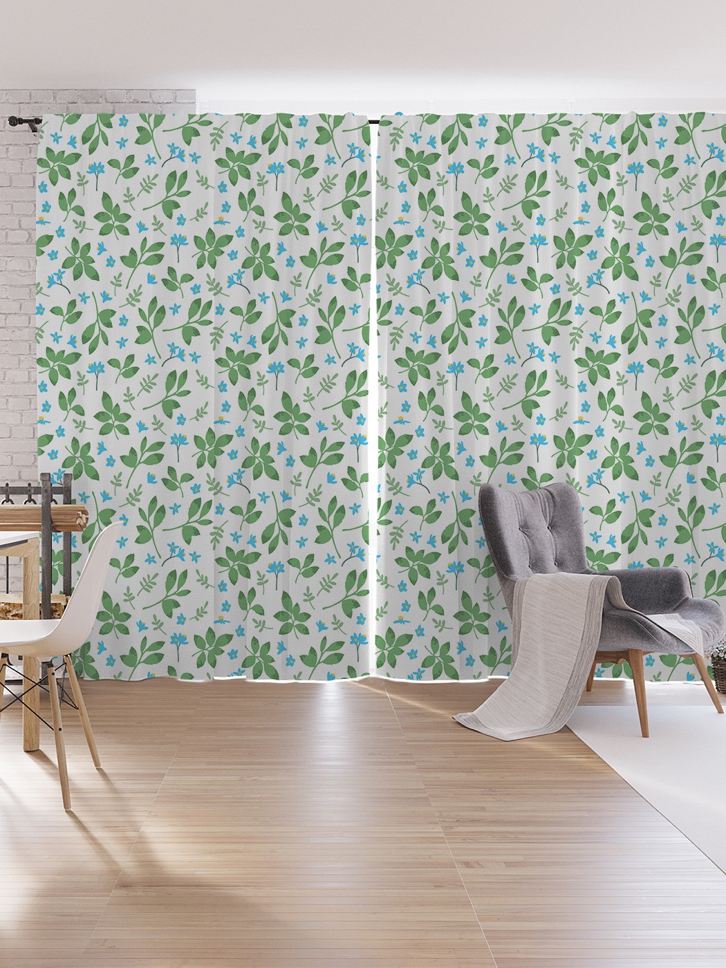 

Шторы под лён JoyArty "Чудо из листьев", серия Oxford DeLux, 340х265 см, Чудо из листьев