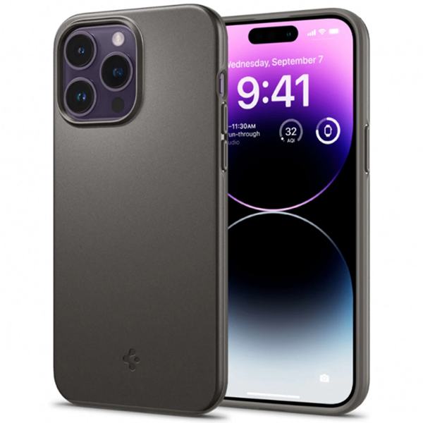 

Чехол Spigen Thin Fit для iPhone 14 Pro Max, бронзовый (ACS04767), Серый, Thin Fit