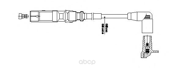 

BR-1A32E58_провод высоковольтный! 1-й цилиндр Audi A3/A4 1.6 04>