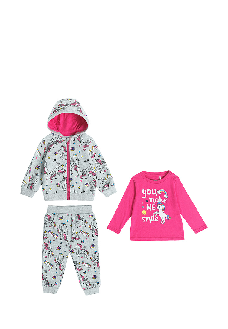 

Комплект одежды Kari baby AW22B05203502, светло-серый, фуксия, 74, Серый;розовый, AW22B05203502