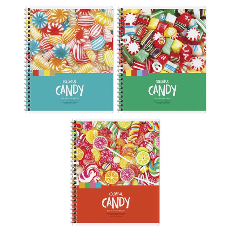 

Тетрадь 48л., А5, клетка на гребне ArtSpace "Стиль. Colorful candy" (арт. 276257) - 8 шт.