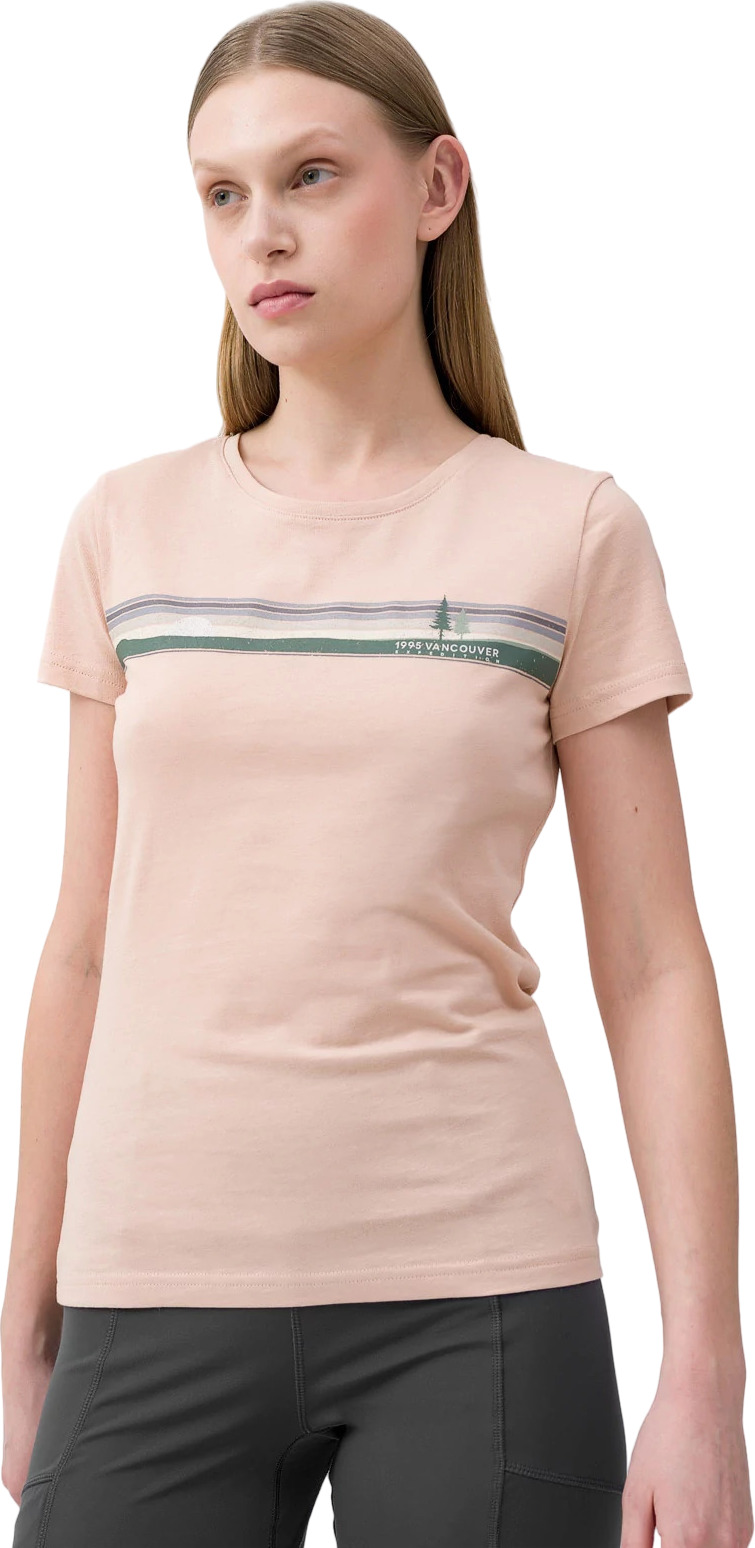 

Футболка женская TSHIRT F275 4F розовая XS, Розовый, TSHIRT F275