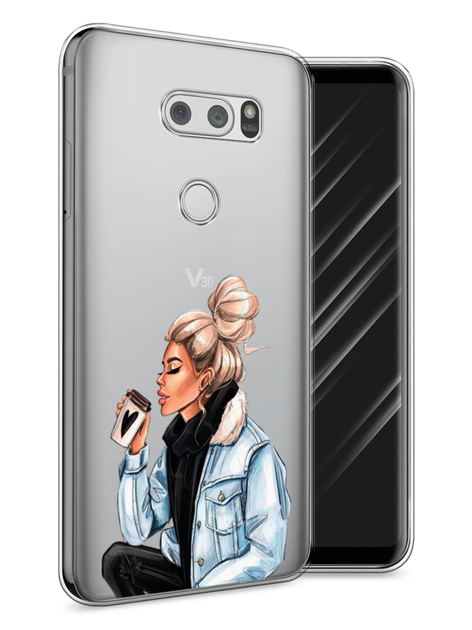 

Чехол Awog на LG V30 "Cute girl", Коричневый;бежевый, 83050-7