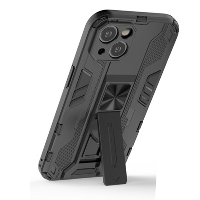 фото Противоударный чехол с подставкой transformer для iphone 13 mini (черный) black panther