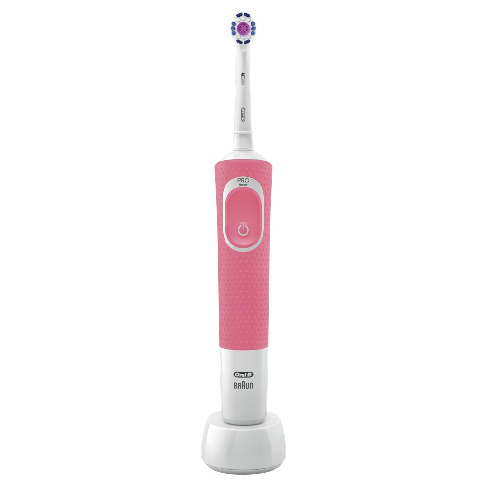 фото Электрическая зубная щетка braun oral-b vitality d100.413.1 3d white/pink