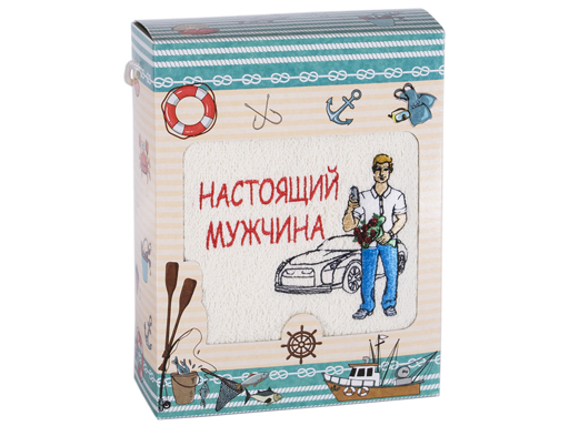 фото Набор полотенце махровое 1 шт., 40х70 см., арт. ом-2305 настоящий мужчина nobrand