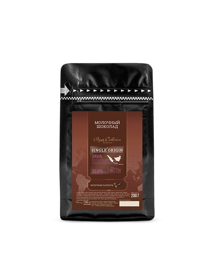 Шоколад Callebaut Java 32,9% Бельгийский молочный, 0.2 кг