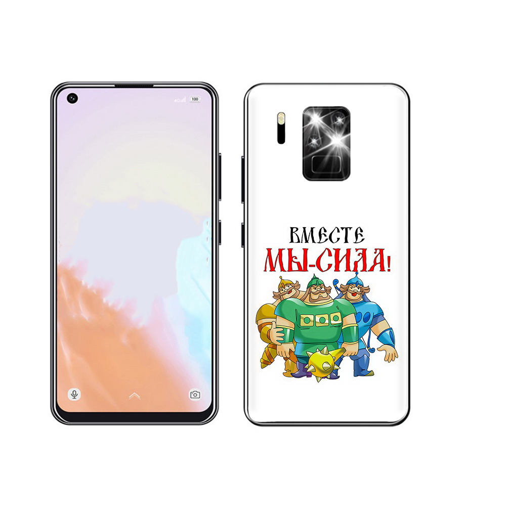

Чехол MyPads Tocco для Oukitel C18 Pro 23 февраля богатыри, Прозрачный, Tocco