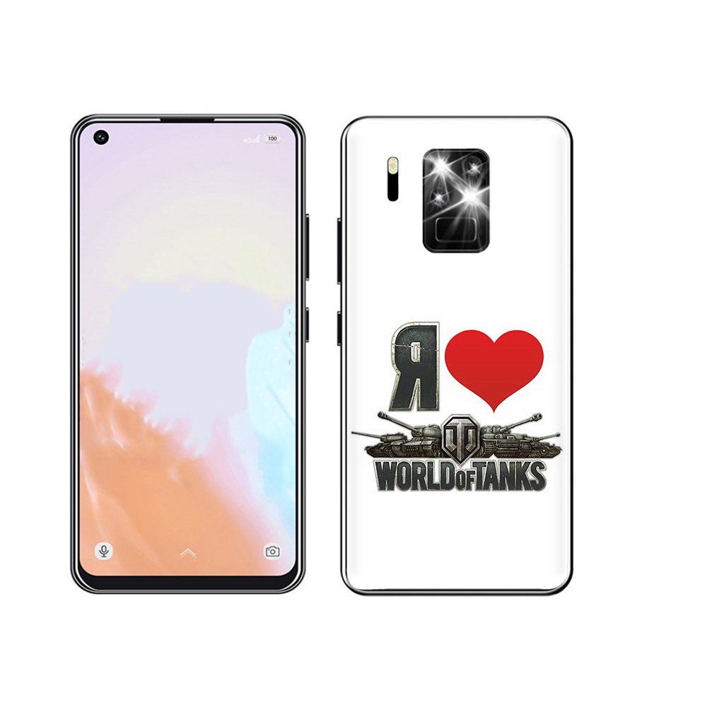 

Чехол MyPads Tocco для Oukitel C18 Pro я люблю ворлд оф танк, Прозрачный, Tocco