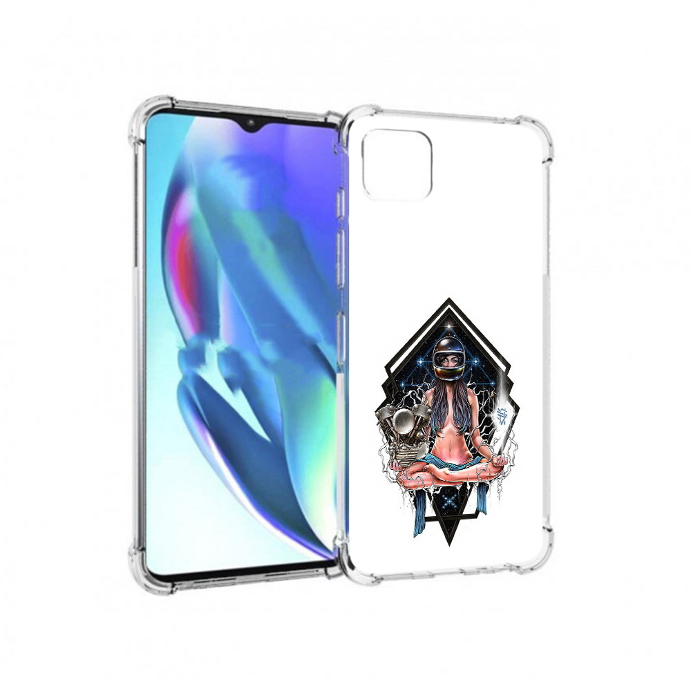 

Чехол MyPads Tocco для Motorola Moto G50 красивая девушка в шлеме (PT227066.350.406), Прозрачный, Tocco