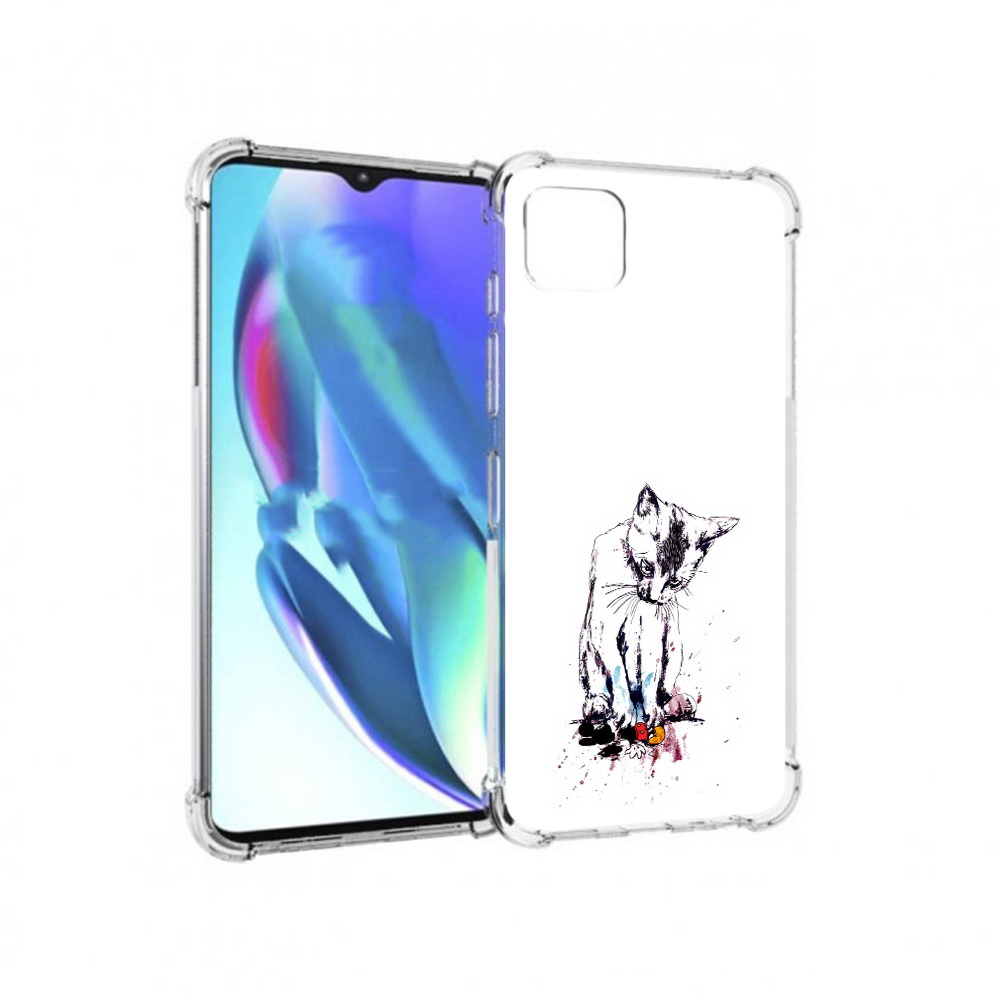 

Чехол MyPads Tocco для Motorola Moto G50 кот и микки (PT227066.350.399), Прозрачный, Tocco