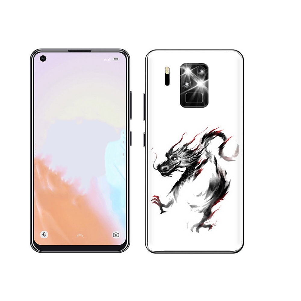 

Чехол MyPads Tocco для Oukitel C18 Pro черный дракон, Прозрачный, Tocco