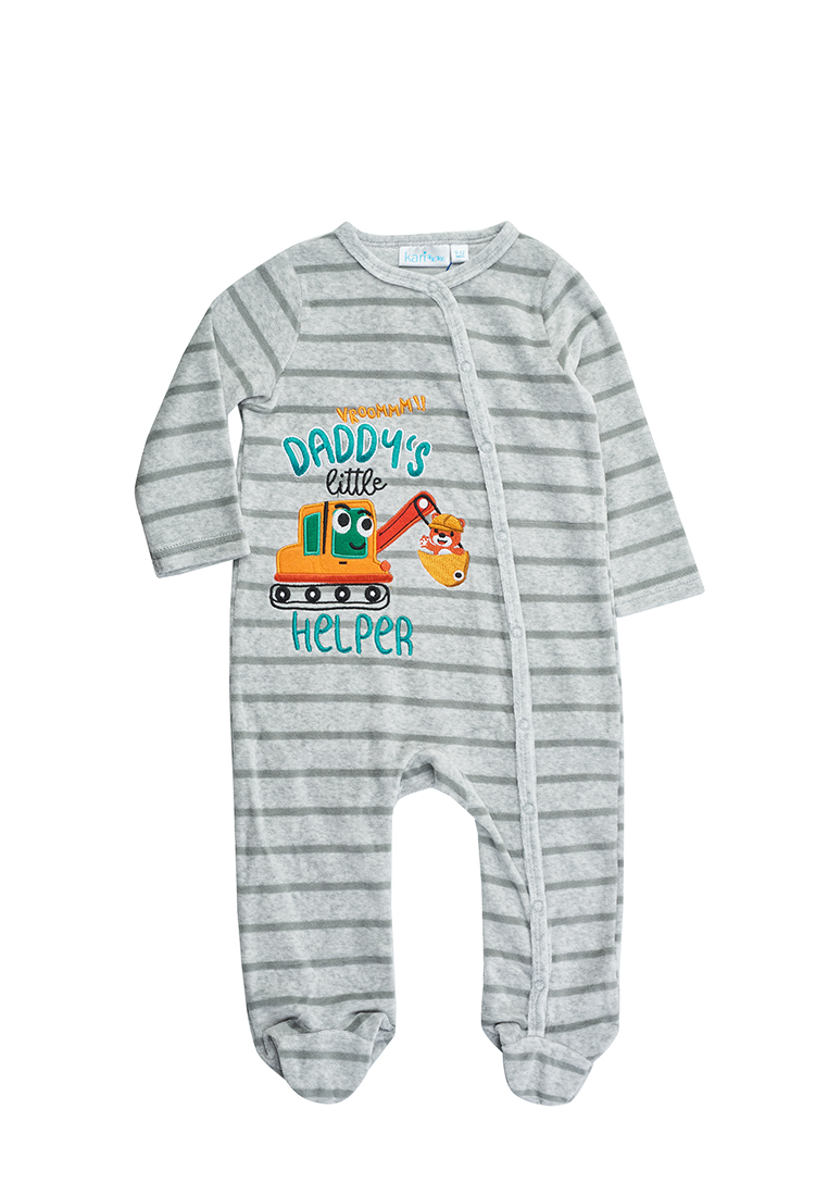 

Комбинезон детский Kari baby AW22B09203704, серый, 68, AW22B09203704