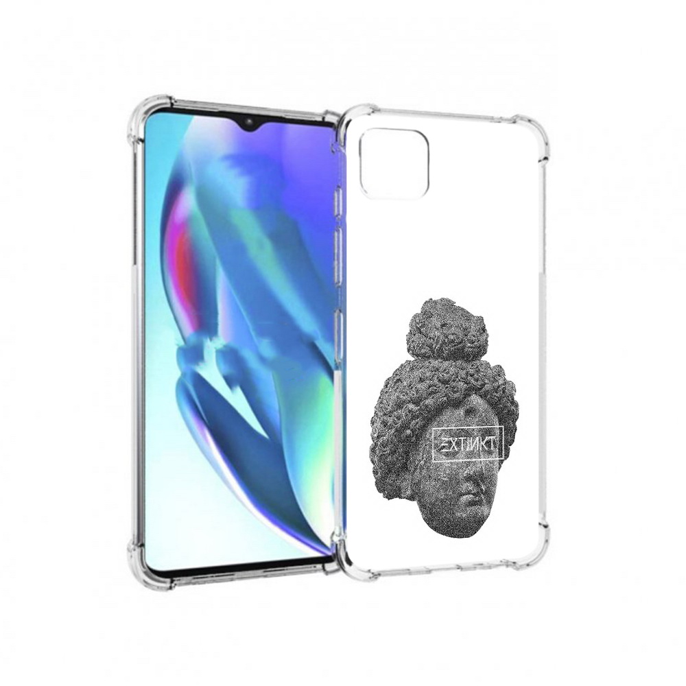 

Чехол MyPads Tocco для Motorola Moto G50 каменное лицо девушки (PT227066.350.383), Прозрачный, Tocco