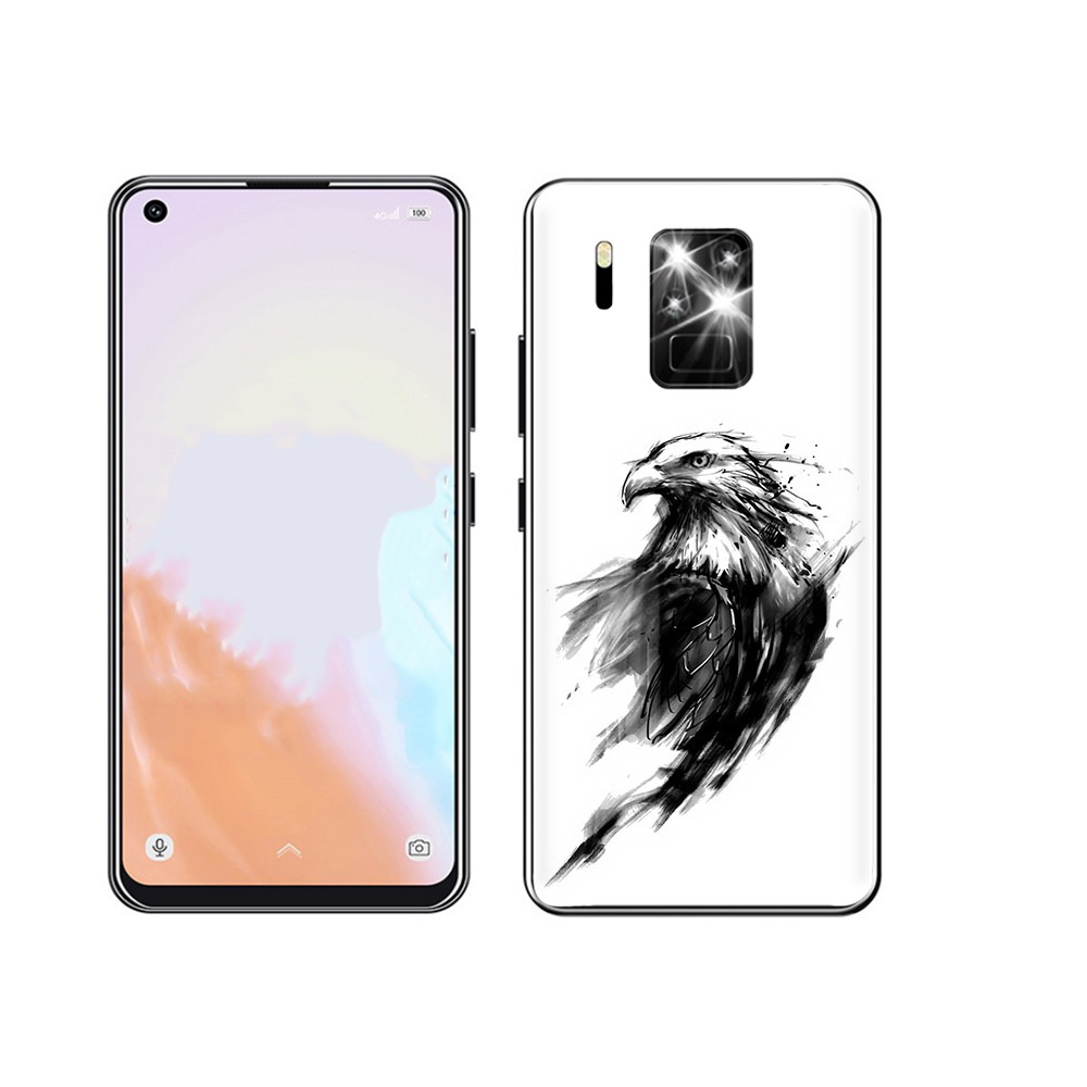 

Чехол MyPads Tocco для Oukitel C18 Pro чб птица, Прозрачный, Tocco