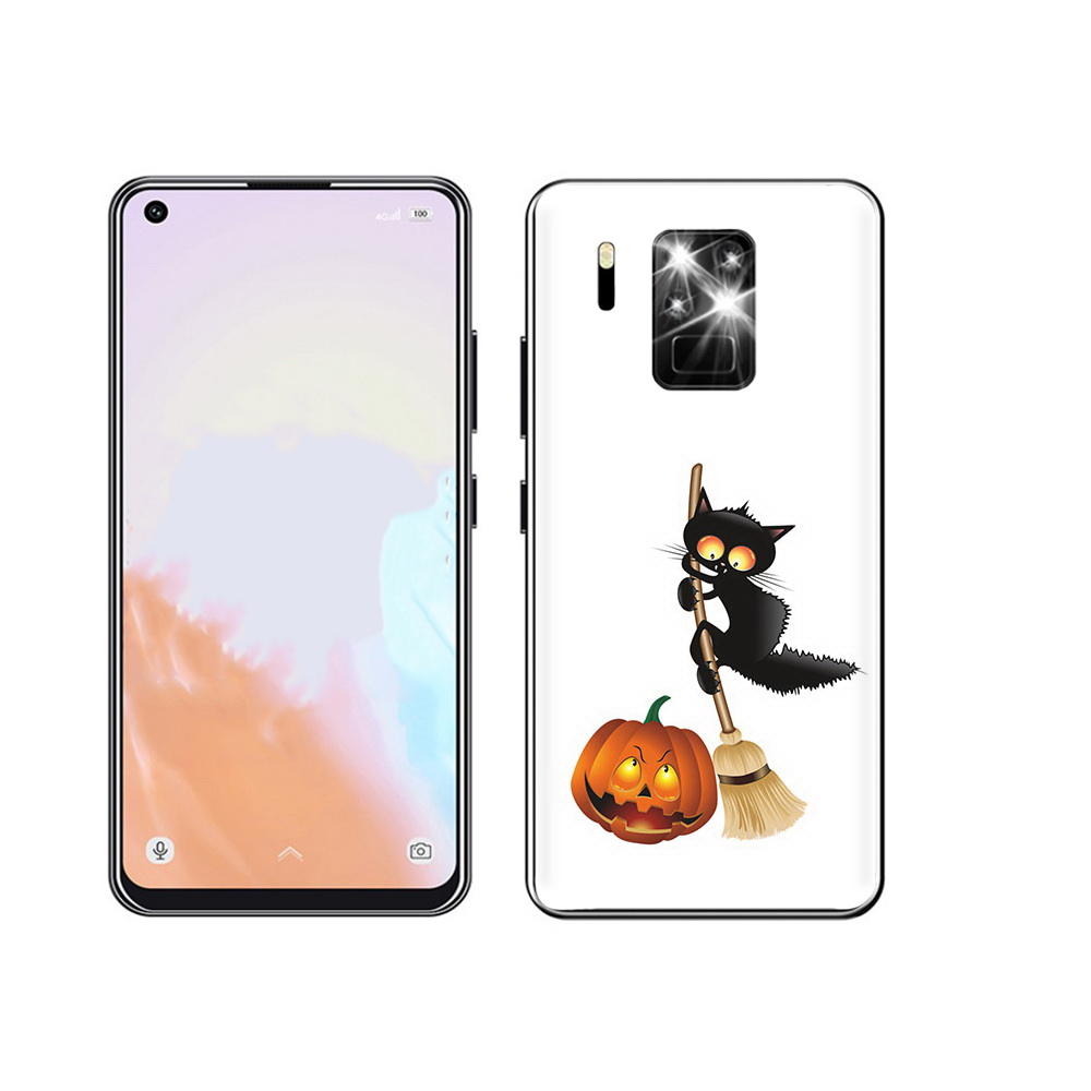 

Чехол MyPads Tocco для Oukitel C18 Pro хэлуинский котик, Прозрачный, Tocco