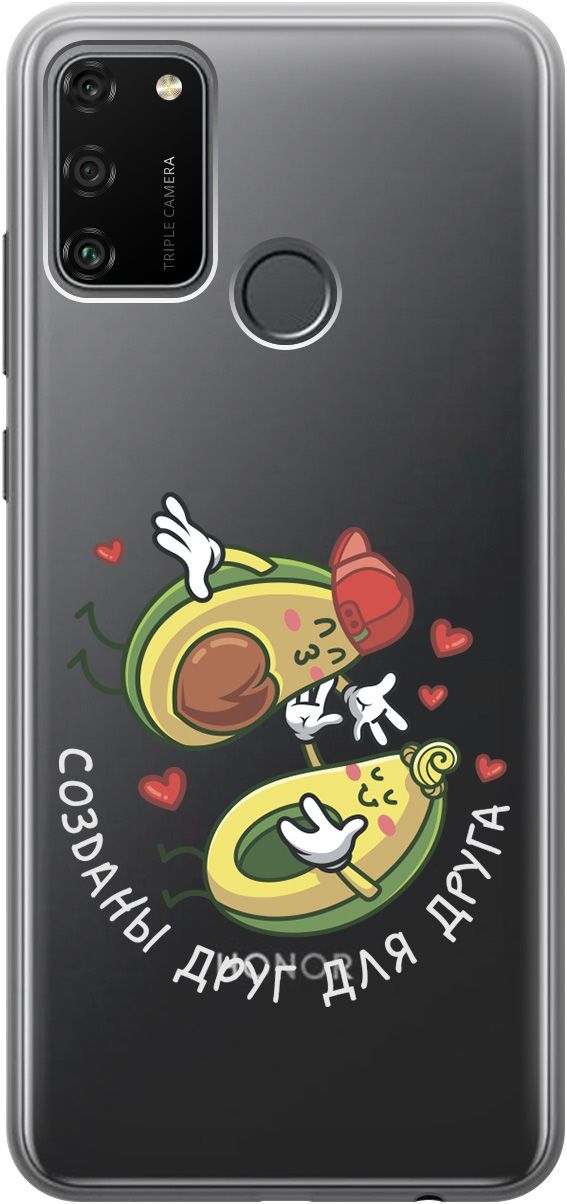 

Силиконовый чехол на Honor 9A с 3D принтом "Avo-Love" прозрачный, Прозрачный;желтый, 1679