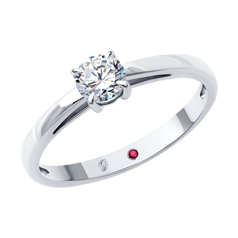 

Кольцо из золота р. 16,5 Diamant 52-210-02319-1, бриллиант искусственный\рубин, 52-210-02319-1