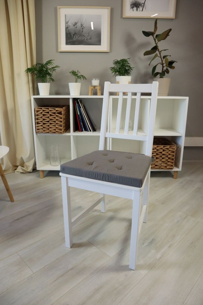 

Подушка на стул Linen Way 40х42х4 из хлопка Юстина, серый, серия подушка на стул круглые (квадратные)