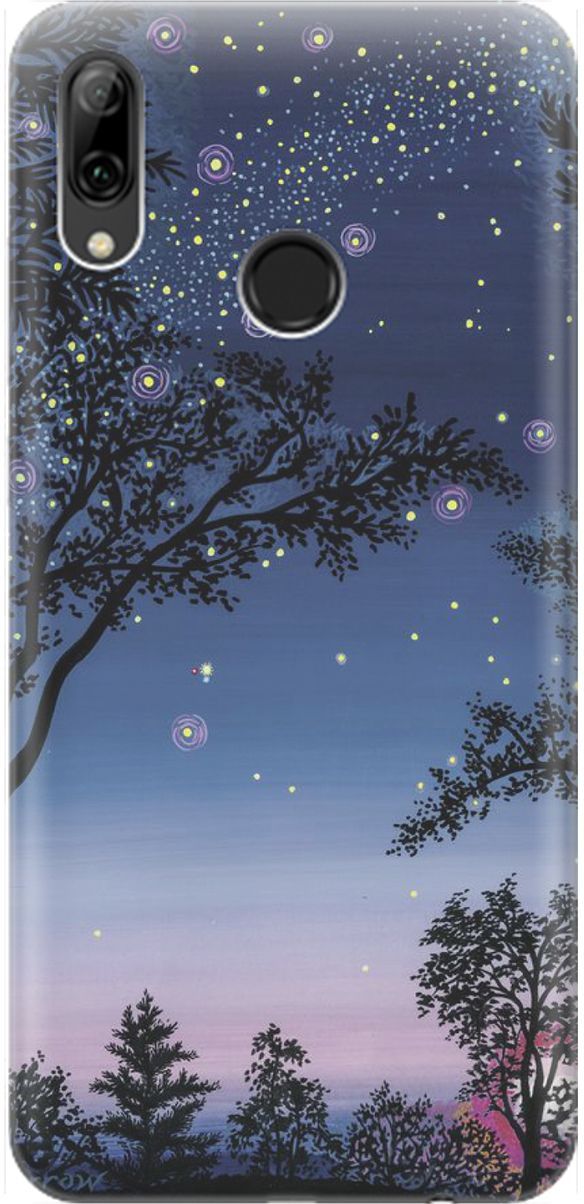 

Чехол на Honor 10 Lite/Huawei P Smart (2019) "Деревья и звезды", Синий;голубой, 1460