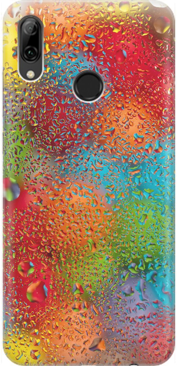 

Чехол на Honor 10 Lite/Huawei P Smart (2019) "Капли и разноцветные шары", Голубой;зеленый, 1460