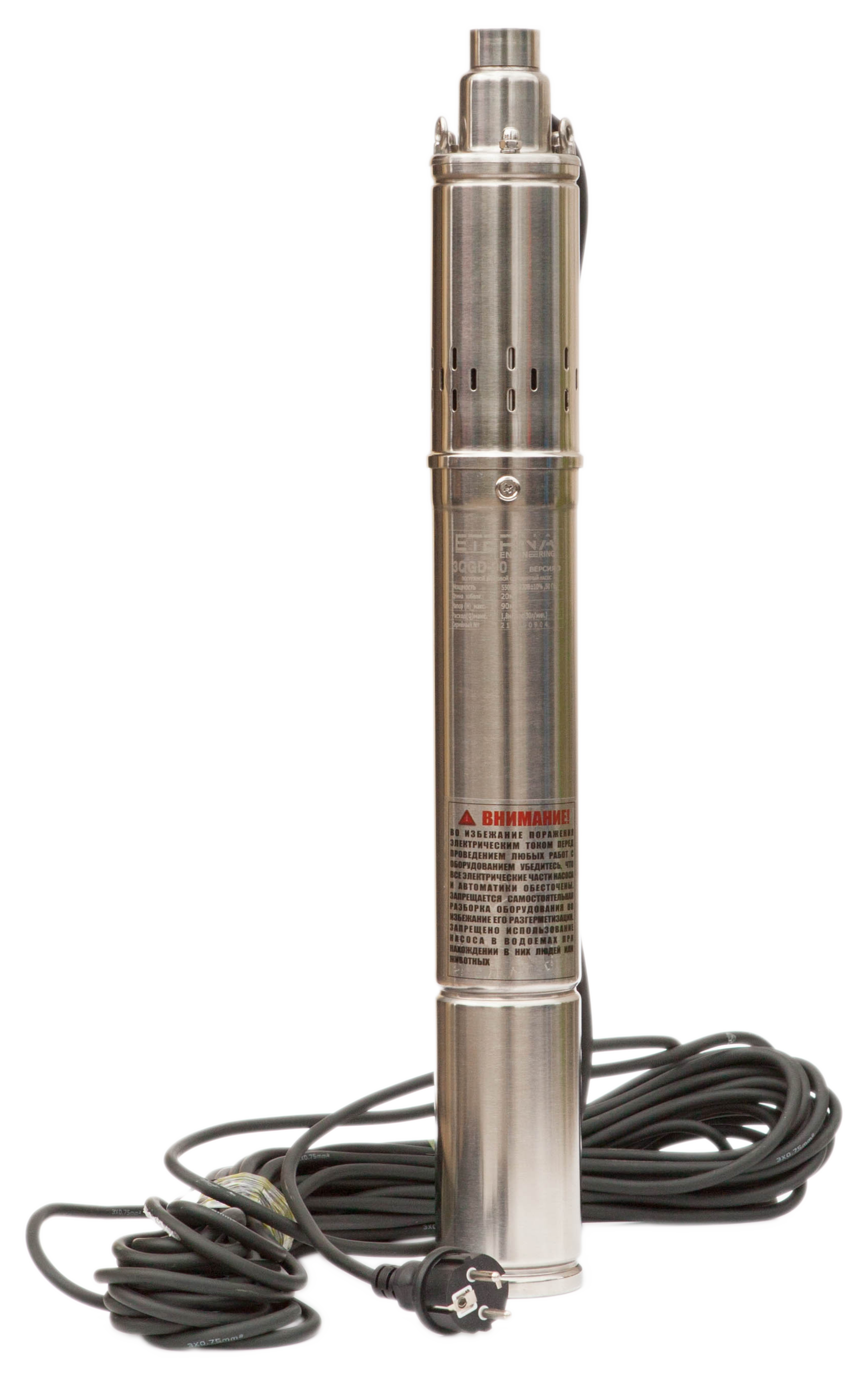 Насос скважинный ETERNA 3QGD-90 (1,8 м3/ч, 90 м, 550W)