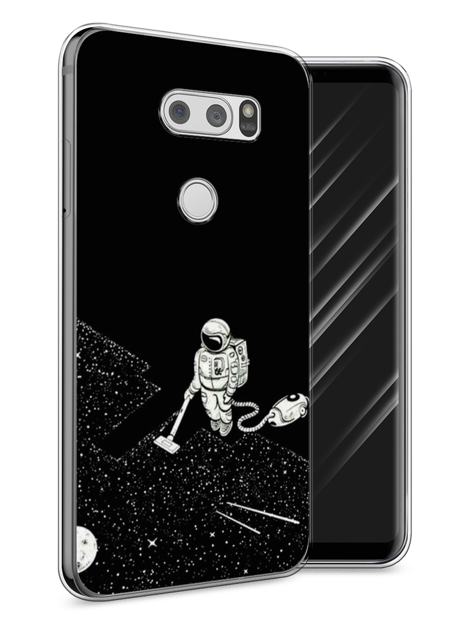 

Чехол Awog на LG V30 "Космонавт с пылесосом", Белый, 83050-4