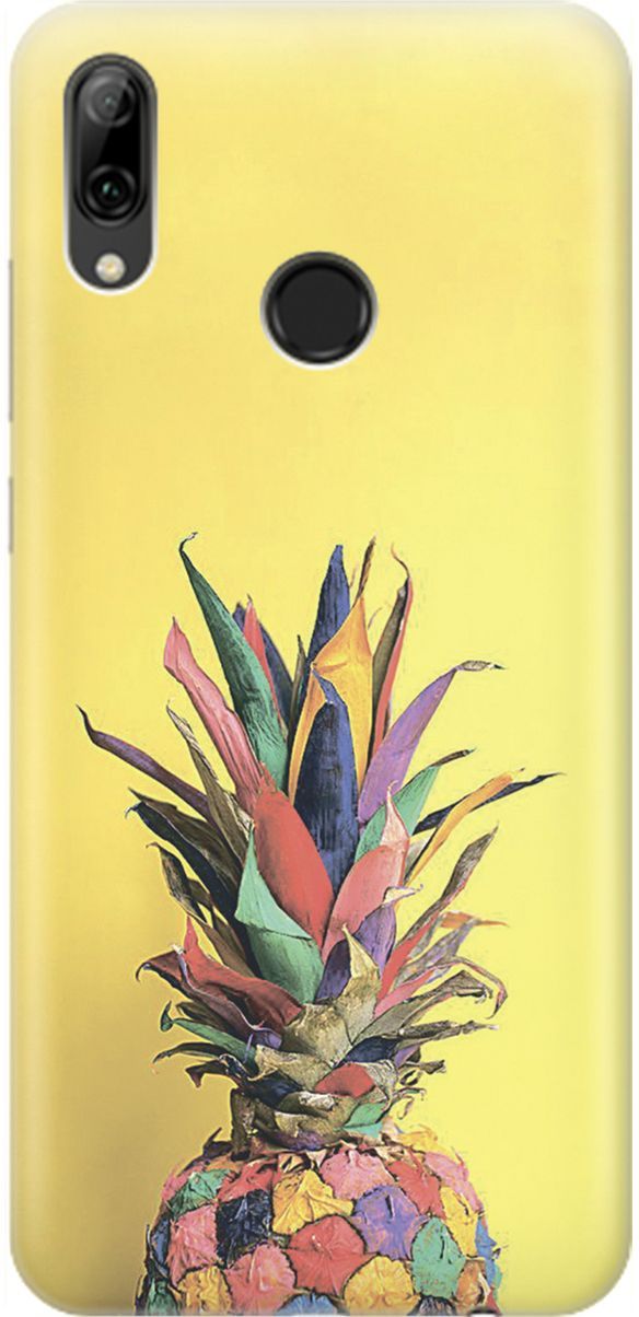 

Чехол на Honor 10 Lite/Huawei P Smart (2019) "Ананас на желтом", Желтый;синий, 1460
