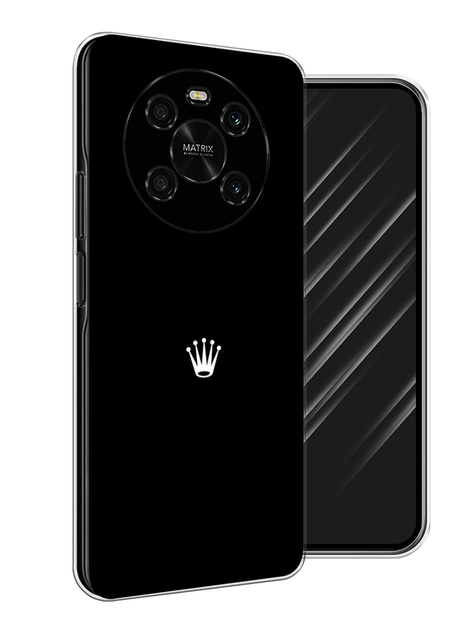 

Чехол Awog на Honor X9 4G/Magic4 Lite 4G "Белая корона на черном фоне", Разноцветный, 6108150-7