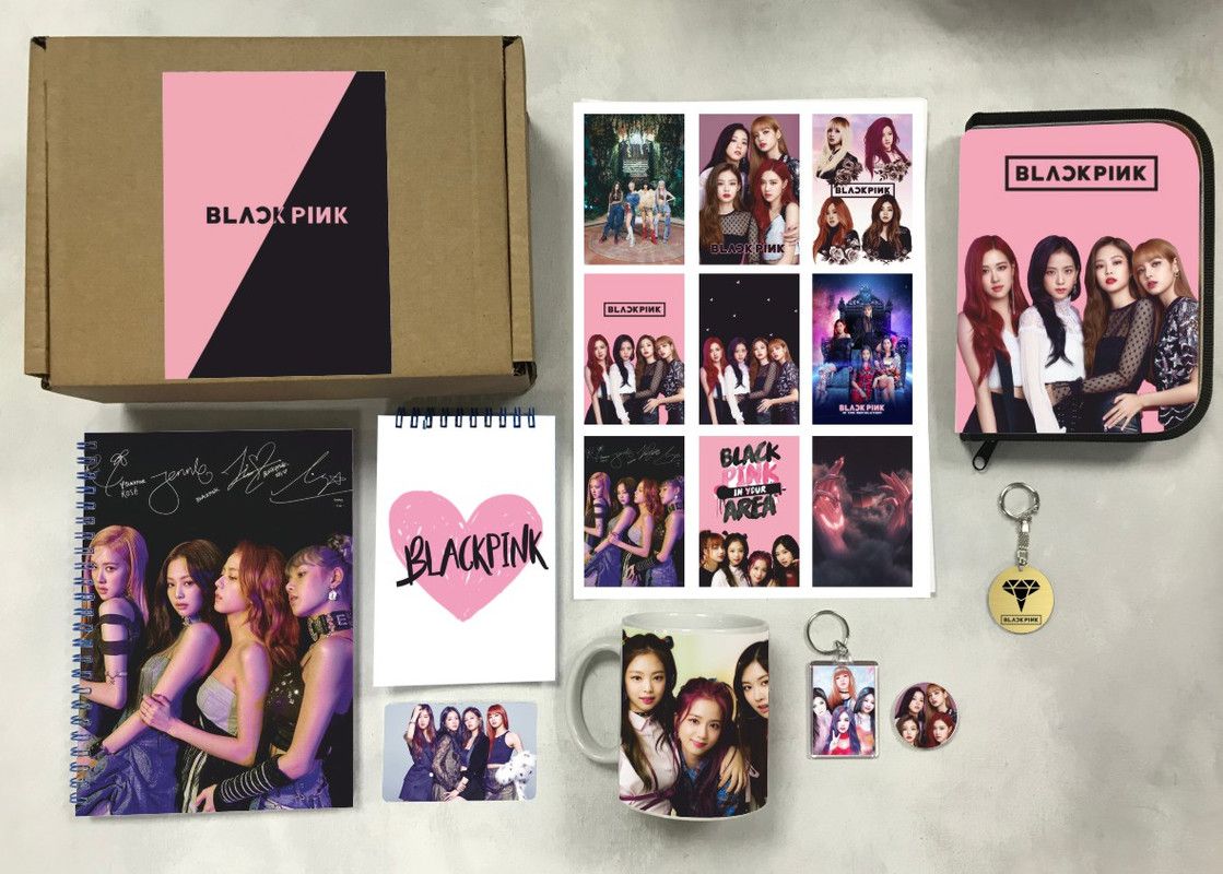 

Бокс с подарком БлэкПинк, Blackpink BР0009, 9 предметов, Бежевый