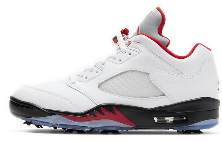 

Кеды унисекс Jordan Air Jordan 5 Low Golf Fire Red белые 40 EU, Белый, Air Jordan 5 Low Golf Fire Red