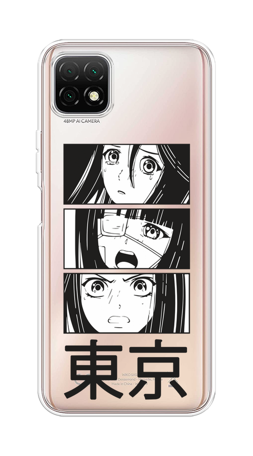 

Чехол на Wiko T3 "Tokyo girls", Белый;черный;прозрачный, 3400150-1