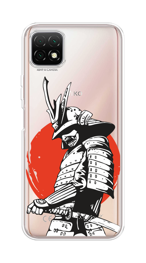 

Чехол на Wiko T3 "Самурай с катаной", Черный;красный;белый, 3400150-1