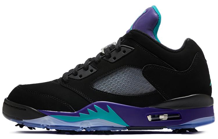 

Кеды унисекс Jordan Air Jordan 5 low golf black grape черные 38 EU, Черный, Air Jordan 5 low golf black grape