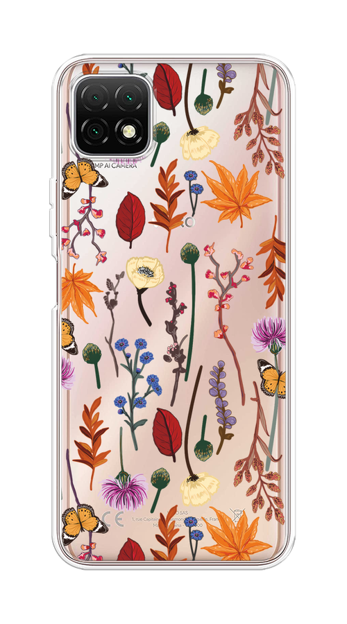 

Чехол на Wiko T3 "Orange Purple flowers", Оранжевый;красный;розовый;желтый;прозрачный, 3400150-1