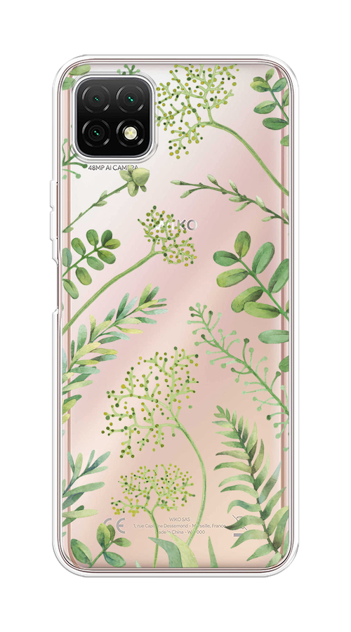 

Чехол на Wiko T3 "Green Leaves", Зеленый;прозрачный, 3400150-1