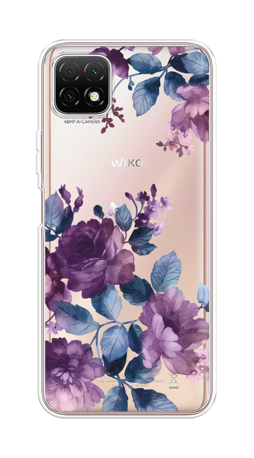 

Чехол на Wiko T3 "Purple Blossoms", Синий;фиолетовый, 3400150-1